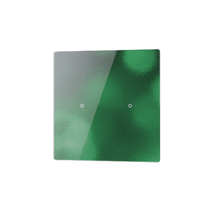 COMELIT - Serie Cubik - Pulsante KNX quadrato Design nero, 2 zone touch, termostato PI, sensore umidità