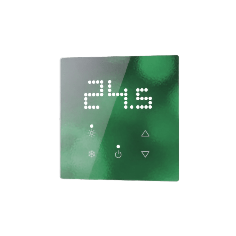 COMELIT - Serie Cubik - Termostato KNX Design verticale nero, 8 zone touch, sensore CO2, regolatore PI, LED