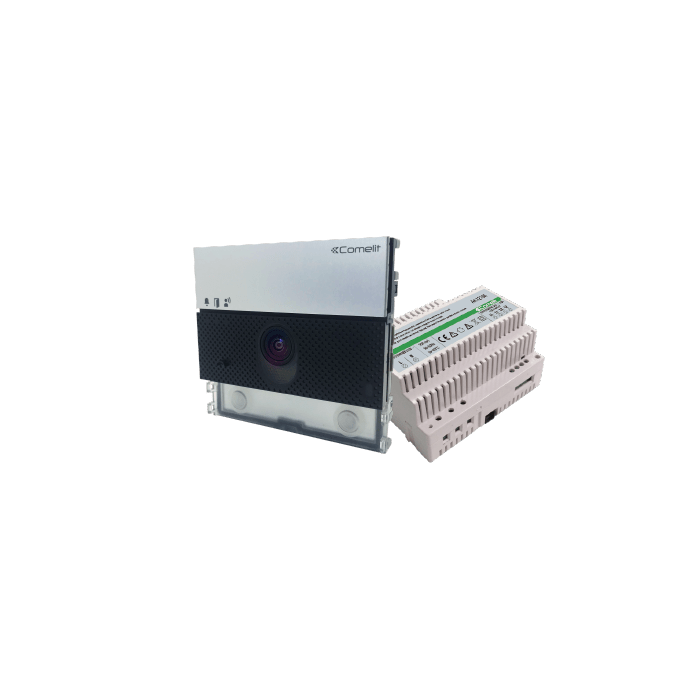 COMELIT - Serie Ultra - Kit base impianto video, sistema Simplebus 2, modulo UT2020 + alimentatore 1210A
