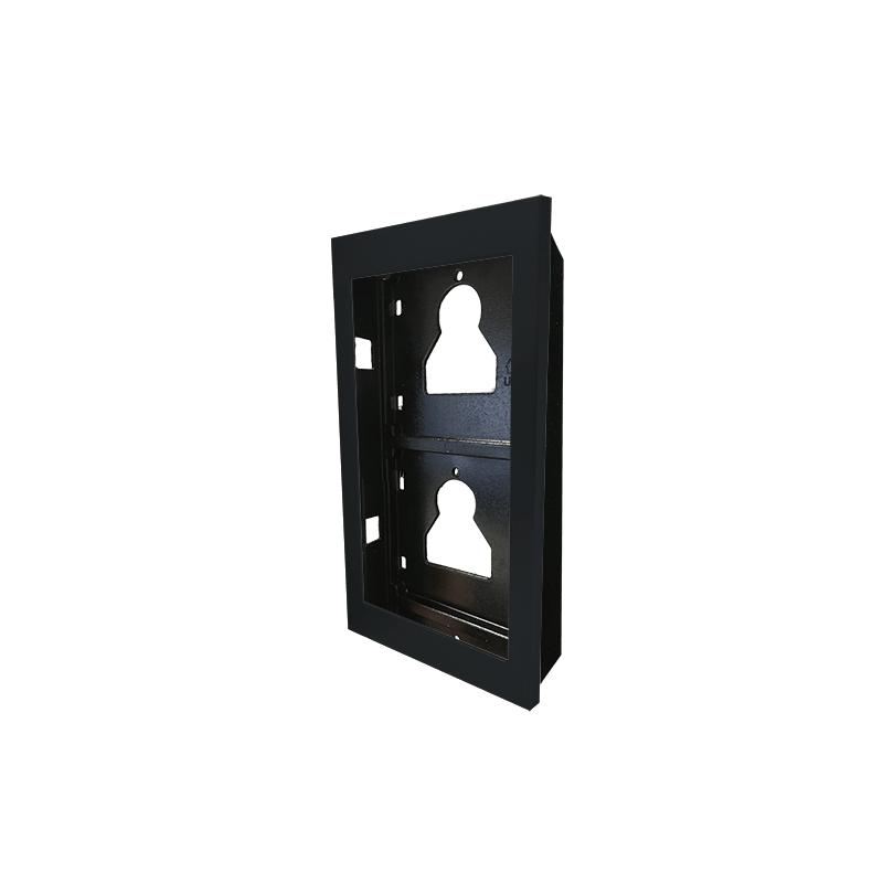 COMELIT - Serie Ultra Black - Telaio da incasso 2 moduli, alluminio nero RAL9005, anti-UV, affiancabile