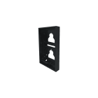 COMELIT - Serie Ultra Black - Custodia da parete 2 moduli nero RAL9005, sporgenza 35mm