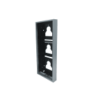 COMELIT - Serie Ultra - Custodia da parete 3 moduli silver RAL9006, sporgenza 35mm