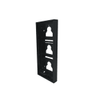 COMELIT - Serie Ultra Black - Custodia da parete 3 moduli nero RAL9005, sporgenza 35mm
