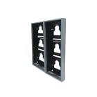 COMELIT - Serie Ultra - Custodia da parete 2x3 moduli (6 moduli) silver RAL9006, cavo incluso