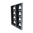 COMELIT - Serie Ultra - Custodia da parete 2x4 moduli (8 moduli) silver RAL9006, cavo incluso