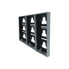 COMELIT - Serie Ultra - Custodia da parete 3x3 moduli (9 moduli) silver RAL9006, cavo incluso