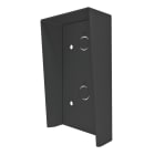 COMELIT - Serie Ultra Black - Visiera parapioggia da parete 4 moduli, alluminio anodizzato nero RAL9005, 116x385x57mm