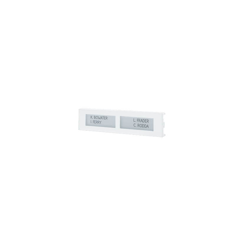 COMELIT - Serie Ultra White - Pulsante doppio Metal, profilo alluminio anti-UV, cartellino neutro/divisore