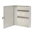 COMELIT - Box metallico 4 unità con guida DIN, serratura, spazio 2 batterie backup