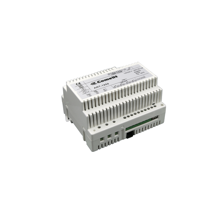 COMELIT - Interfaccia espansione per 8 utenti simultanei, sistema Simplebus 1 e 2, DIN 6 moduli 1252