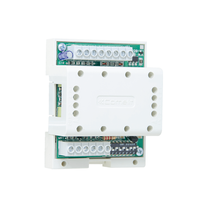 COMELIT - Modulo gestione 3 telecamere scorporate, sistema Simplebus 1, ciclica da videocitofoni, alimentazione 12VAC/20VDC