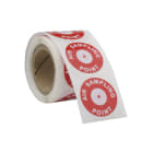 COMELIT - Etichetta circolare punto campionamento sistemi aspirazione, rotolo 100 pezzi autoadesive 128-014