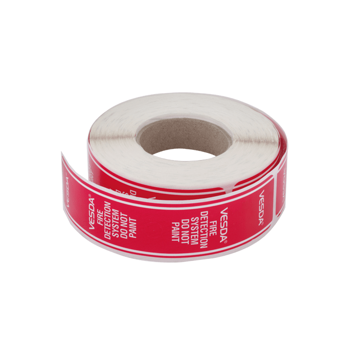 COMELIT - Etichetta rettangolare foro campionamento sistemi aspirazione, rotolo 100 pezzi autoadesive