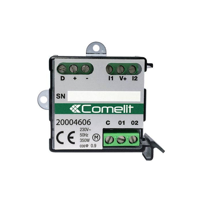 COMELIT - Modulo tapparelle 2 ingressi/2 uscite 2A, sistema SimpleHome, incasso o DIN, interblocco elettronico 350W 20004606