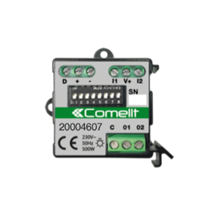 COMELIT - Modulo bus generico 2 ingressi/2 uscite da 2A, incasso o DIN, relè stato solido 500W max