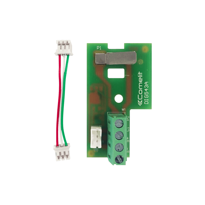 COMELIT - Serie Mini cornetta - Scheda ripetizione chiamata + pulsante per citofoni 2708W/A e 2738W/A, cavo incluso 2735