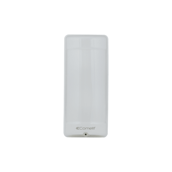 COMELIT - Sensore doppio PIR wireless da esterno, 868MHz, portata 12m, IK10, logica AND/OR, batteria 9V