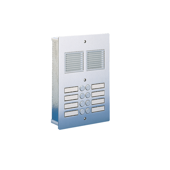 COMELIT - Pulsantiera audio 1 pulsante, alluminio anodizzato 4mm, sistema tradizionale/semplificato, portalampada