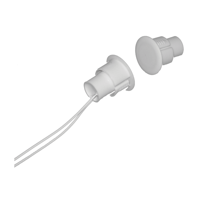 COMELIT - Contatto magnetico da incasso plastica bianca, 25x24x24mm, per infissi metallici 30087004