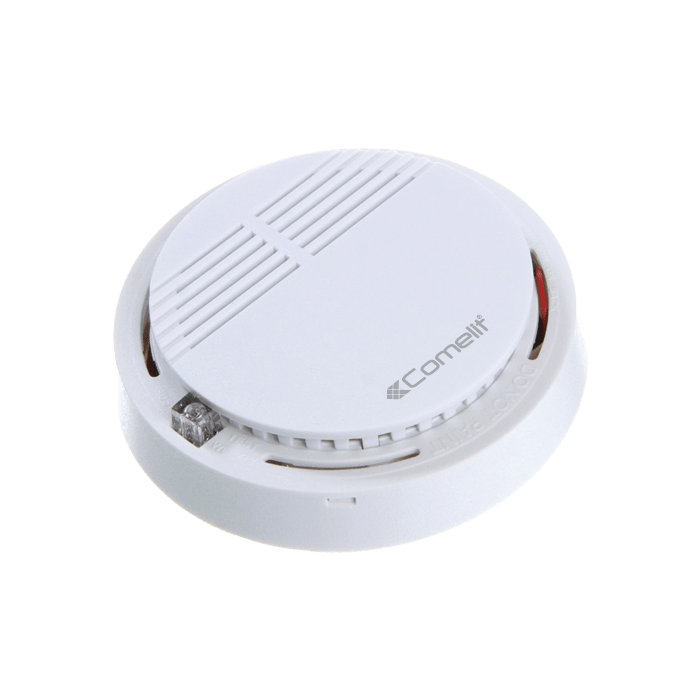 COMELIT - Rivelatore fotoelettrico di fumo da soffitto, area 20mq, 12VDC, contatto NO/NC, �107x35mm