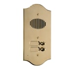 COMELIT - Serie Roma - Pulsantiera audio 14 pulsanti da incasso, ottone PVD 3mm, per gruppo Ikall, portalampade