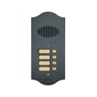 COMELIT - Serie Roma - Pulsantiera audio 16 pulsanti 2 file, ottone PVD antracite 3mm, per gruppo Ikall, portalampade