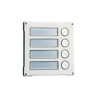 COMELIT - Serie Vandalcom - Modulo 4 pulsanti tradizionali, sistema ViP/Simplebus, doppia piastra acciaio inox 2.5mm, memoria EEPROM