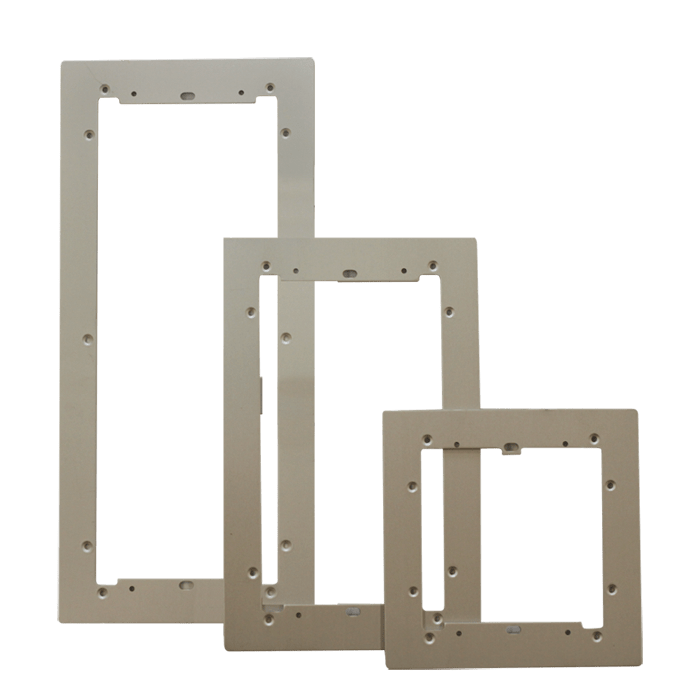 COMELIT - Serie Ultra - Cornice filo muro alluminio anodizzato 2 moduli, 149x239x3mm