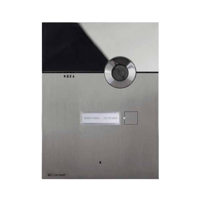 COMELIT - Serie 3one6 - Pulsantiera video HD da incasso in acciaio inox AISI 316, 1 pulsante, sistema ViP, sense, LED segnalazione, IK08, H.264