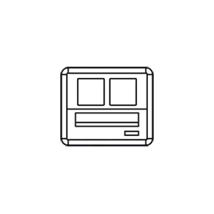 COMELIT - Casellario predisposto per pulsantiera Powercom/Ikall, 1 casella orizzontale, prelievo posteriore, dimensione 340x280x360mm