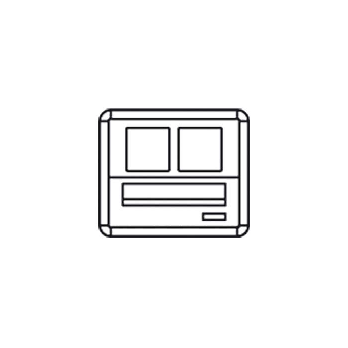 COMELIT - Casellario predisposto per pulsantiera Powercom/Ikall, 1 casella orizzontale, prelievo posteriore, piantana, 340x1200x360mm