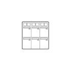 COMELIT - Casellario predisposto per pulsantiera Powercom/Ikall, 6 buche lettere verticali, apertura anteriore, dimensione 900x930x124mm