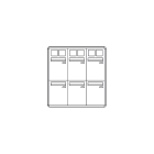 COMELIT - Casellario predisposto per pulsantiera Powercom/Ikall, 6 buche lettere verticali, prelievo posteriore, piantana, 900x1600x124mm