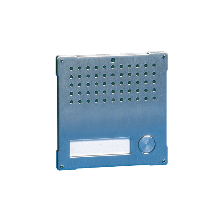 COMELIT - Serie Vandalcom - Modulo 1 pulsante predisposto per unità audio, acciaio inox 316 2,5mm