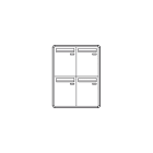 COMELIT - Casellario senza citofono, 4 caselle verticali, apertura posteriore, con piantana, senza citofono