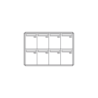 COMELIT - Casellario senza citofono, 8 caselle verticali, apertura anteriore, da esterno, senza citofono