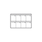 COMELIT - Casellario senza citofono, 8 caselle verticali, apertura posteriore, da esterno, senza citofono