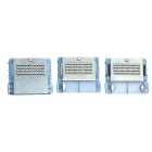 COMELIT - Serie Powercom - Modulo 2 pulsanti predisposto per unità audio, acciaio inox, cartellini portanome, illuminazione LED blu