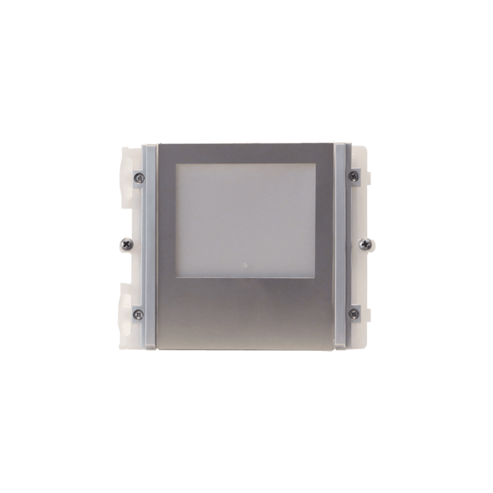 COMELIT - Serie Ikall Metal - Modulo retroilluminato segnalazioni, finitura acciaio inox, illuminazione LED blu/bianco/spento