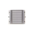 COMELIT - Serie Ikall Metal - Modulo retroilluminato portanomi, finitura acciaio inox, max 12 nomi, illuminazione LED blu/bianco/spento