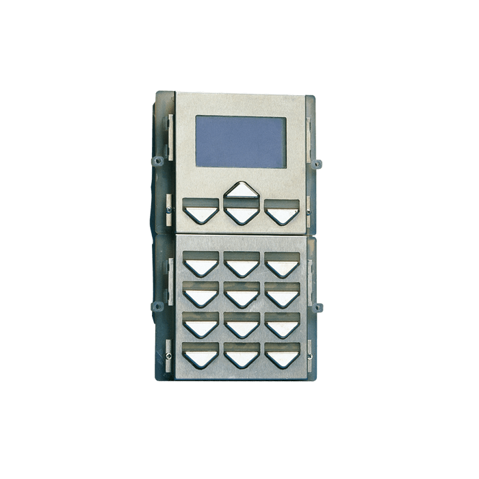 COMELIT - Serie Powercom - Modulo chiamata digitale, sistema Simplebus, display LCD, tastiera 16 pulsanti, 1000 nomi