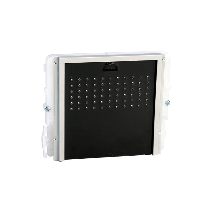 COMELIT - Serie Ikall - Modulo 0 pulsanti per unità audio, mascherina nera 33400