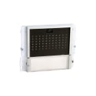 COMELIT - Serie Ikall - Modulo 1 pulsante predisposto per unità audio, mascherina nera, cartellini portanome, illuminazione LED blu/bianco/spento