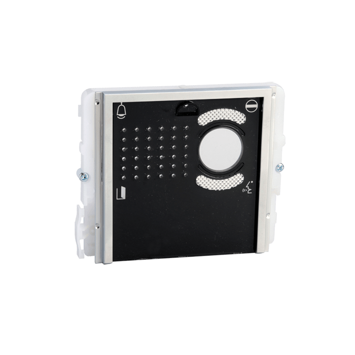 COMELIT - Serie Ikall - Modulo 0 pulsanti predisposto per unità audio/video, mascherina nera