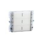 COMELIT - Serie Ikall - Modulo 6 pulsanti, sistema tradizionale, cartellini portanome, illuminazione LED blu/bianco/spento