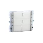 COMELIT - Serie Ikall - Modulo 4 pulsanti, sistema Simplebus/ViP, cartellini portanome, illuminazione LED blu/bianco/spento