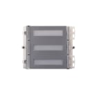 COMELIT - Serie Ikall Metal - Modulo 4 pulsanti, sistema Simplebus/ViP, finitura acciaio inox, cartellini portanome, illuminazione LED blu/bianco/spento