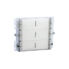 COMELIT - Serie Ikall - Modulo 6 pulsanti, sistema Simplebus/ViP, cartellini portanome, illuminazione LED blu/bianco/spento
