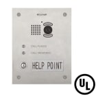 COMELIT - Serie Emergency - Pulsantiera video Help Point da incasso in acciaio inox, 1 pulsante, sistema ViP, audio/video PoE, LED stato, H.264