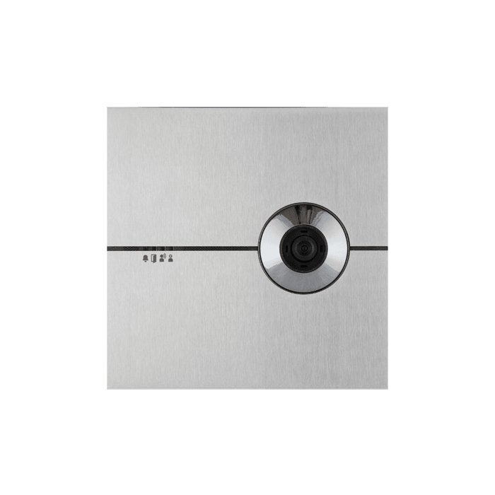 COMELIT - Modulo video da incasso in acciaio inox, sistema ViP, piastra 3mm, gruppo 4682C integrato, LED stato, 184x184mm